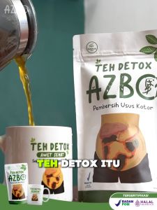 [ORIGINAL] AZBO Paket Komplit Teh Detox dan Teh Kopasanda Atasi Maag dan Gerd - Isi 130 Gram