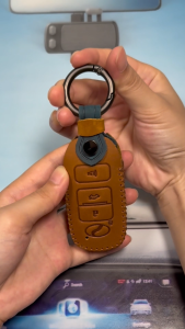 Perodua Ativa Myvi 2022-2024 / ALZA Axia 2023-2024 Cowhide Key Cover Remote Key Case