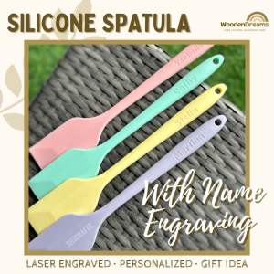 PERSONALIZED Slicone Spatula Heat Resistant Baking Kitchen Tools (Laser Engraving)