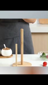 Bamboo Towel Stand & Wooden Paper Towel Holder: Enhance Your Home Decor