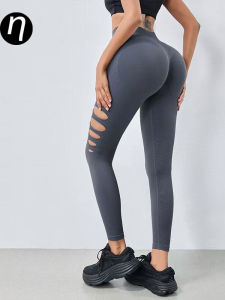 High Waist Seamless Knitted Fitness Pants Womens Butt Lifting Yoga Sports Running Tight Bodycon Breathable Moisture Wicking