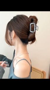 F4 Jepit Rambut Selulosa Asetat Logam Vintage Chinese Ink Painting Acetate Metal Hair Claw HSAS