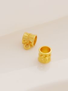 Vòng Tay Hạt Cách Ly 14K Mạ Vàng Có Khóa Móc Treo Lỗ Lớn Phụ Kiện Trang Sức Vòng Cổ DIY Trang Sức Thời Trang Mới Ra Lò