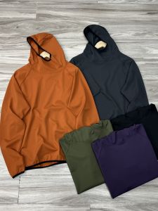 Loose Fit Bubble Hoodie Sweatshirt for Men And Women Outdoor Thin Single Layer Crew Neck Pullover Casual Fashion Polyester Fiber