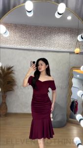 Piu Piu Fashion Clothing - Merry Midi Dress Simple Polos Premium Ala Korea
