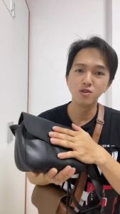 HCM Túi đeo chéo da nam nữ chống nước kiểu trơn nắp gập MR7-Plaine [FreeShip]