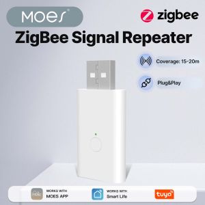 MOES Tuya ZigBee Signal Repeater Amplifier USB Port Range Extender Work With ZigBee Gateway Smart Home Device Expand Wireless