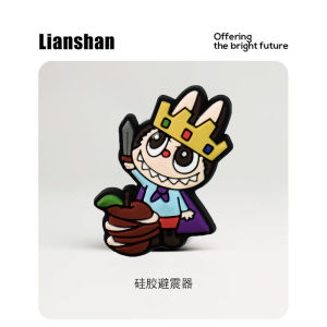 Labubu Tennis Racket Shock Absorber Cute Cartoon Style Tennis Ball Vibration Dampener Net Play Fitness Equipment Accessory