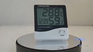 HTC-2 Digital LCD Hygrometer Alarm Clock Home Indoor And Outdoor Humidity Temperature Display With Probe Electronic Thermometer Weather Station Alarm Clock Jam Penggera Termometer 家用室内外濕溫度計闹钟