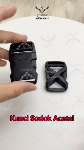 Accesories Tas Variasi Kunci Sodok ACETAL Padet (Plastik) - 2.5 cm PREMIUM IMPORT / Slop / Buckle HITAM - Aksesoris Tas Fashion (IMPORT)