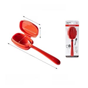 Portable Home Use Covered Imitation Enamel PP Plastic Dining Spoon Japanese Style Solid Color Office Work Utensils for Adults