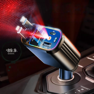 LOOBE | Super Fast Charging Extendable Cable Car Charger 120W