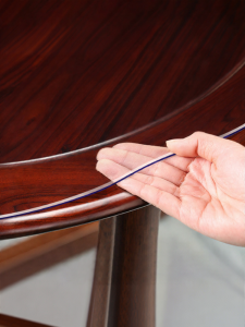 FEITAO |Transparent Soft Plastic PVC Round Table Mat Waterproof Oil-Resistant Heat-Resistant