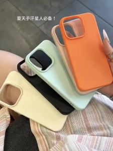 Luxury Casing For iPhone 11/XR 15 Pro Max 12 13 14 Pro Max  X XS Max 14 15 Plus 16 Pro Max Solid Color Case  Macaron Jelly Leather Texture Phone Case Shockproof TPU Protective Cover