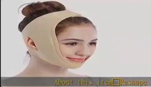 Go2slim 3d V Shape Oval Face Lift Slim Belt Sabuk Penirus Pipi Wajah Penghilang Double Chin - Beige