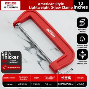 DELIXI Electric | Adjustable Powerful Woodworking G-Clamp