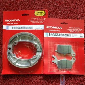 Paket Kampas rem dispad depan belakang VARIO BEAT SCOOPY SPACY KVB KZL