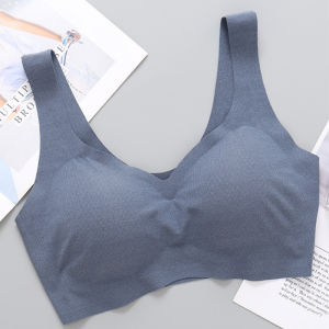 Áo Ngực Thể Thao Bằng Lát Cao Su Modal Không Đường May Thoải Mái Cho Phụ Nữ Trẻ Ngực Nhỏ Kiểu Vest Đơn Giản Cúp Đầy