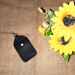 (1 pcs) GANTUNGAN KUNCI STNK KEY HOLDER BAHAN KULIT JERUK SINTETIS