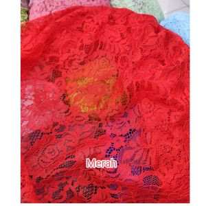 Kain Bahan Brokat non gliter / Kain bahan kebaya dress brukat non gliter (hrg 2 mtr)