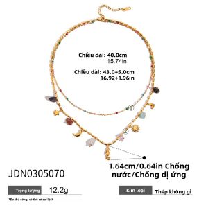 Mặt Dây Chuyền Nữ Kiểu Dáng Biển Chất Liệu Thép Không Gỉ Đính Đá Tự Nhiên Hình Cá Ngựa Kiểu Dáng Thời Trang.