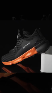 Sepatu Safety Pria Ujung Besi Baja Sepatu Kerja Lapangan Model Sneakers Ringan Sepatu Proyek Aman