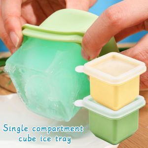 10Pcs Creative Ice Cube Makers Silicone Square Ice Cube Moulds Reusable Mini Ice Cube Mold Whiskey Drink Freezing Gadgets Kitchen Tools