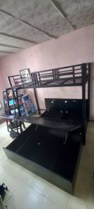 Single loft bed with queen size storage hydraulic bed frame customize singapore