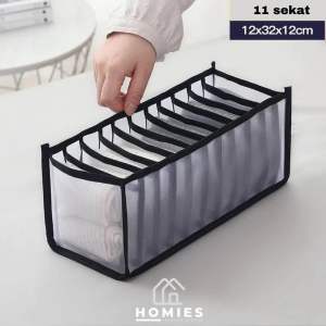 STORAGE BOX ORGANIZER CELANA DALAM PAKAIAN DALAM / TEMPAT PENYIMPANAN KOTAK BRA / ORAGNIZER KOTAK 6 7 11 SEKAT KAOS KAKI