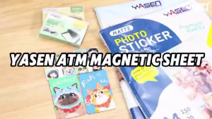 ATM Size Magnetic Sheets Yasen 50pcs 54x86mm Round/Pointed Corner Adhesive for DIY Ref Magnet