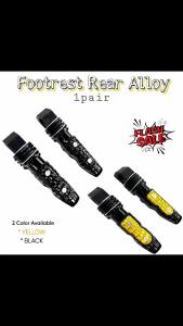 RUSI FLAIR 125 - MOTORCYCLE STEP KNOT  FOOTREST REAR Alloy | 2 Color Black & Gold  | 1 Pair