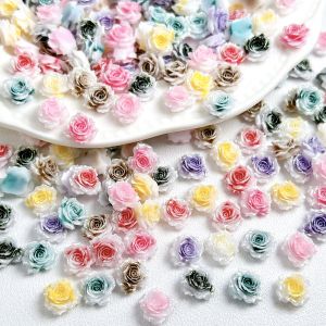 Bộ Trang Trí Móng Tay Bằng Nhựa Resin Hình Hoa Hồng Phát Sáng Nhiều Màu Sắc 3D 50/100 Chiếc Tự Làm Màu Sắc Chuyển Sắc Hoa Sáng Bóng Dành Cho Thiết Kế Móng Tay Ngọt Ngào