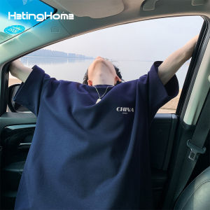 HetingHOME | Áo thun tay ngắn rộng rãi Hetinghome dành cho nam mùa hè thời trang Mỹ không giới tính in họa tiết thường ngày cotton 100%