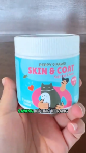 Peppy Paws Skin & Coat Cat 90 Soft Chews - Healthy Skin | Omega 3 | Furry Coat | FDA Registered | GMP Facility | Non GMO | All Natural | 100% Original