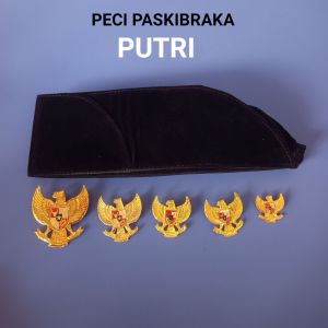 Peci Paskibraka Putra Putri Plus Pin Garuda