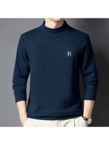 เสื้อยืดขนแกะกึ่งคอสูงสําหรับวัยรุ่น Tagkita ยี่ห้อขนแกะหนาสองด้านสําหรับฤดูใบไม้ร่วง/ฤดูหนาวเหมาะสําหรับพักผ่อน