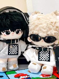 In Stock 20cm Doll Clothes Cotton Doll Clothes Doll Clothes Clothes Handsome Cool Sweatshirt Suit Non-Attribute Doll Doll Changing Clothes Can Be Replaced