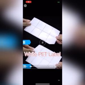 [All PET] Matte White PET Label Premium Self Adhesive Blank Polyethylene Polyester Barcode Sticker Non Tearable Scratch-Proof Waterproof Oil-Proof Alcoholic-Proof PET Thermal Roll Die Cut Label sticker use with Resin TTR Thermal Ribbon 高级亚白合成标签纸