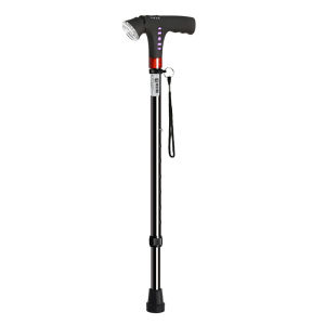 LEZHONGFU | Adjustable Smart Elderly Walking Stick with LED Light Radio Anti-slip