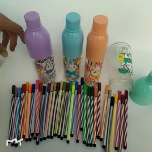 MD-A63 Spidol Warna Warni Alat Lukis Marker Pen Spidol Warna Alat Tulis Anak / Spidol Marker Warna Pena Kuas Menggambar Kerajinan Alat Tulis Kantor Sekolah