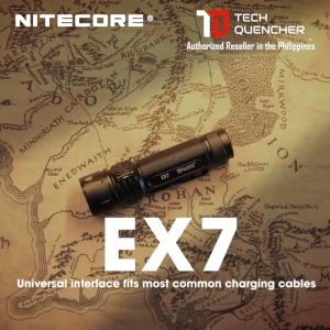 Nitecore EX7 Flashlight - 6000 Lumens - Lumin Shield- Variable Beam - Removable Battery -Strobe-IP68