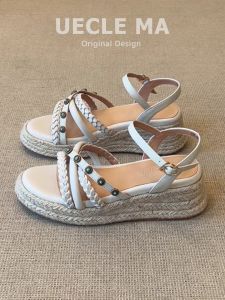 MASHUJIA | Gorgeous Non-Tiring Heel Elevating Leather Sandals