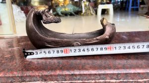 Xông Trầm Thuyền Đạt Ma Sư Tổ Bằng Đồng Dài 22cm Cao 12cm nặng 1kg