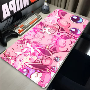 Bandai | Mouse Pad XXL Gamer Anime P-Pokemon Jigglypuff Mousepad Large Non-slip Rubber Pc Keyboard Desk Mouse Mat Gaming Carpet
