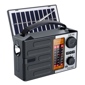 Solar Radio with LED Flashlight BT Speaker Portable AM FM SW Radio Full Band Radio Emergency Radio for Outdoor Camping and Emergency