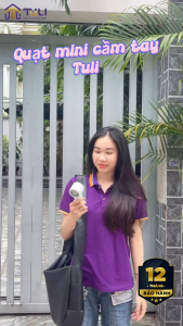 Quạt mini có sò lạnh TULI TL-QCT01 100 Cấp độ Pin 3000mAh Màn hình LED hiển thịBảo Hành 12 Tháng