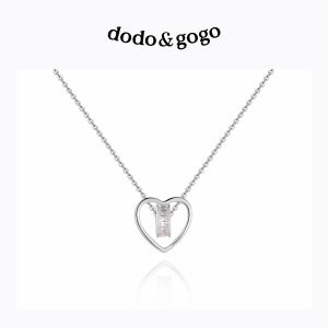 DODOGOGO Mobius Ring Necklace Luxury Heart Lock Clavicle Chain for Women Fresh out Fashion Jewelry Gift Alloy Pendant Necklace
