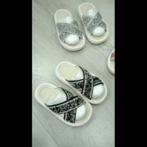 (LOLI-JKT) SD-VL22 SANDAL SLIP ON ANAK PAYET GLITTER CROSSOVER SIZE 21-35