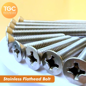 TGC 50PCS M2.5 x 3~25mm SS Flathead Phillips Drive / SUS Countersunk JF Bolt / Stainless Flat Head Machine Bolt