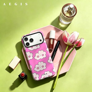 Potdemiel | Blush Cloud Doodle Double Layer Hard Shell  for iPhone 17 16 15 14 Plus 13 Pro Max Anti-Drop Shockproof  PC Case